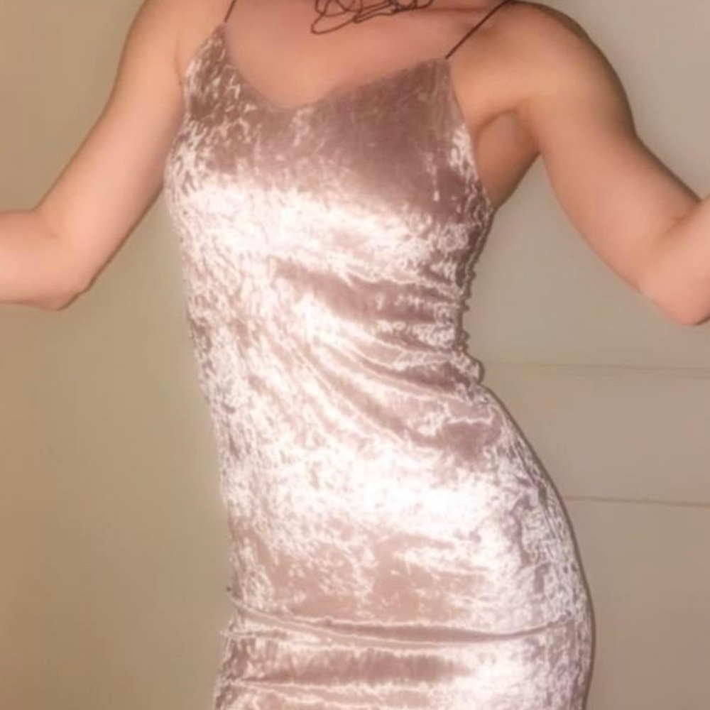 Velvet Spaghetti Strap Dress